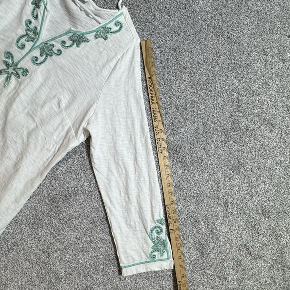 Charter Club Tunic Top Womens 2X Plus Boho Embroidery Cottagecore Peasant Flowy - Picture 11 of 11